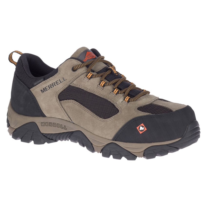 Chaussure de Securite Merrell Moab Onset Waterproof Comp Toe Grise/Noir Homme | A.E.NCEK